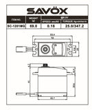 Discontinued - Use SC1201MGP - SC1201MG - Hi Torque Coreless Standard Digital Servo .12/347 @ 6v