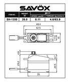 Discontinued - Use SAVSH1350P - SH1350 - Mini Size Coreless Digital Servo .11/63 @ 6V